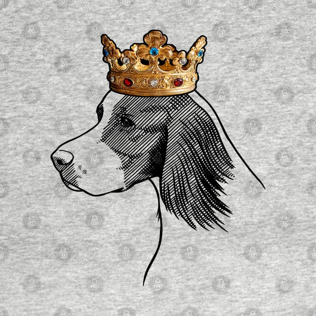 Irish Red and White Setter Dog King Queen Wearing Crown by millersye